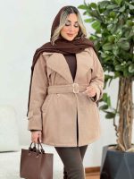 پالتو دو دکمه آستین پاگن دیناز کد 7456 - تصویر 9
