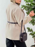 پالتو کتی چهاردکمه آینور کد 7469 - تصویر 5