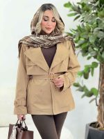 بارانی چهاردکمه پشت ژیله قاصدک کد 7378