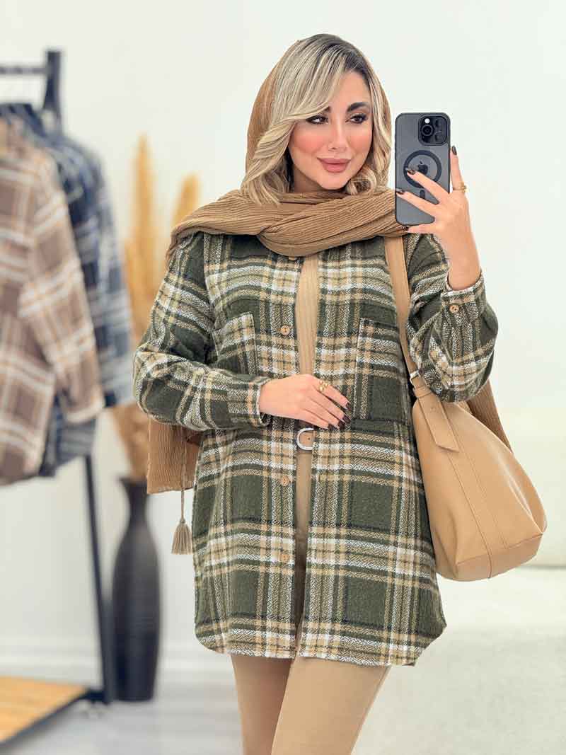 شکت چهارخونه دو جیب پایین هلال کد 7353 شکت چهارخونه دو جیب پایین هلال کد 7353