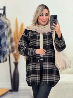 چهارخونه مشکی کرم