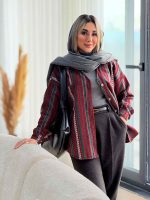 شکت طرح دار تک جیب آتوسا کد 7426 - تصویر 16