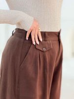 شلوار بگ دو جیب کمرکش کد 7375 - تصویر 3