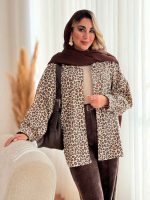 شومیز پاییزه کبریتی طرح پلنگی کد 7444 - تصویر 10