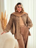 شومیز پاییزه کبریتی طرح پلنگی کد 7444 - تصویر 5