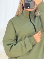 ست دورس نیم زیپ و شلوار بند دار کد 7578 - تصویر 5