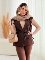 وست طرح دار دو جیب کد 7541