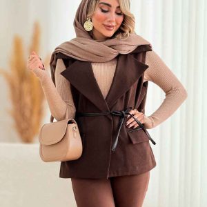 وست طرح دار دو جیب کد 7541
