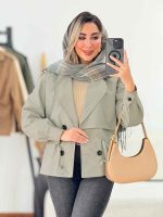 بارانی ژیله دار پریسا کد 7555 - تصویر 6