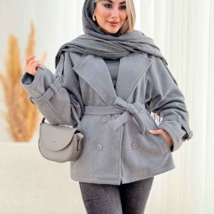 پالتو چهاردکمه سرشانه پاگن ربکا کد 7583