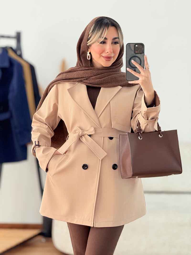 بارانی چهاردکمه صنم کد 7607