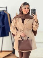 بارانی چهاردکمه صنم کد 7607 - تصویر 5