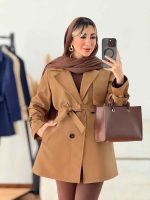 بارانی چهاردکمه صنم کد 7607 - تصویر 9