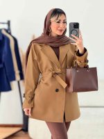 بارانی چهاردکمه صنم کد 7607 - تصویر 4
