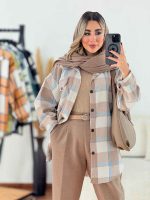 شکت چهارخونه تک جیب همتا کد 7525 - تصویر 15