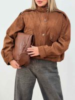 بامبر یقه پرچ جیب نما کد7513 - تصویر 8