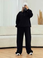 ست دورس نیم زیپ و شلوار کد 7488 - تصویر 6