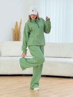 ست دورس نیم زیپ و شلوار کد 7488 - تصویر 2