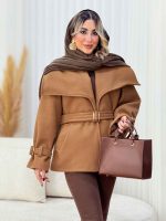 پالتو کمر دار آوا کد 7461
