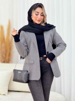 پالتو تک دکمه کمند کد 7568 - تصویر 19