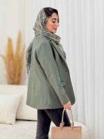 پالتو تک دکمه کمند کد 7568 - تصویر 9