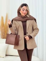 پالتو تک دکمه کمند کد 7568 - تصویر 3