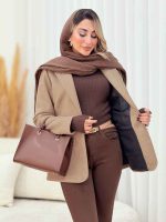 پالتو تک دکمه کمند کد 7568 - تصویر 11