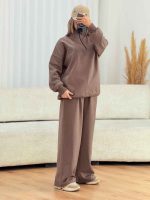 ست دورس نیم زیپ و شلوار نیلوفر کد 7567 - تصویر 19