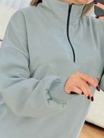 ست دورس نیم زیپ و شلوار نیلوفر کد 7567 - تصویر 10