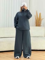 ست دورس نیم زیپ و شلوار نیلوفر کد 7567 - تصویر 15