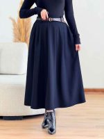 دامن کمرکش کمربند دار کد 7557