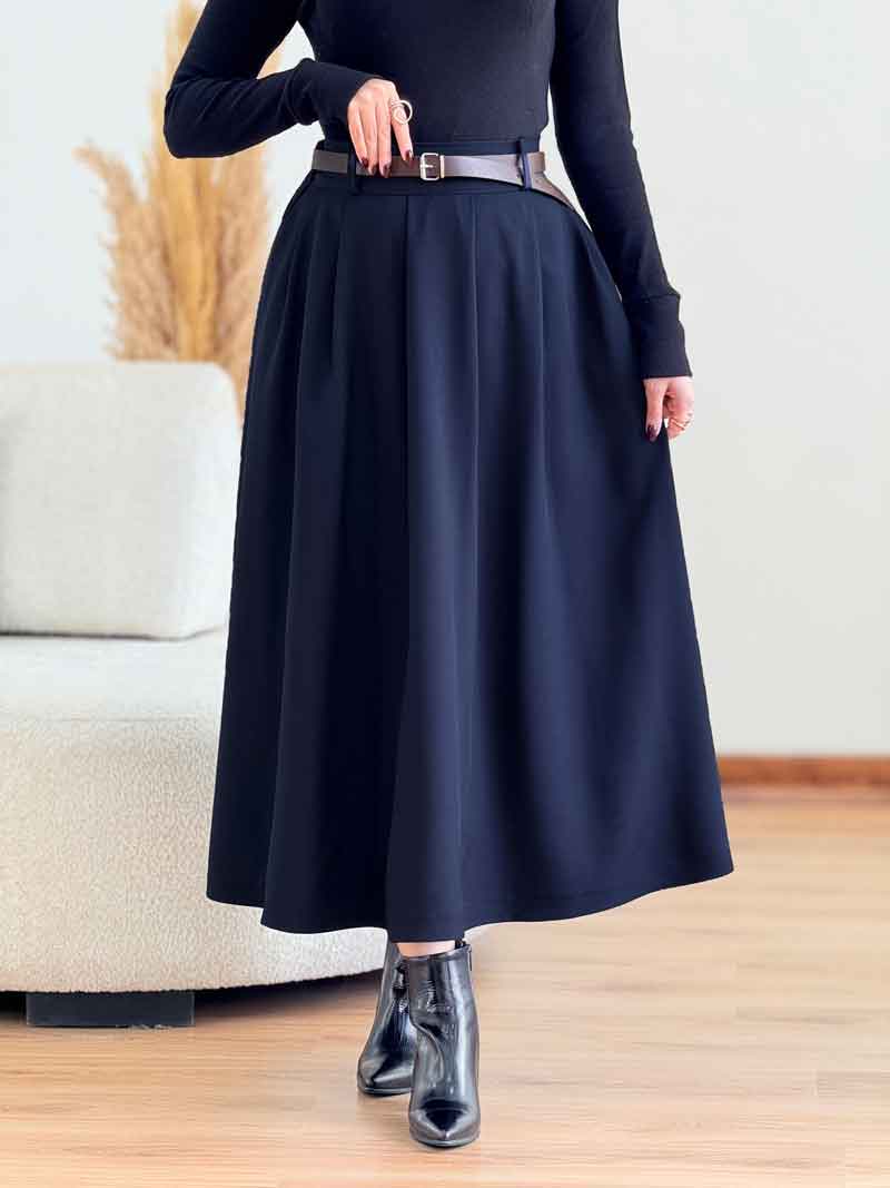 IMG_9209 دامن کمرکش کمربند دار کد 7557