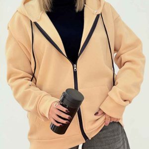 سوئیشرت کلاه دار دو جیب کد 7573