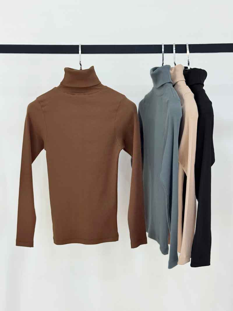 بلوز یقه اسکی آستین بلند کد 7587