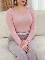 گپ یقه مروارید نیلی کد 7619 - تصویر 13