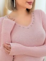 گپ یقه مروارید نیلی کد 7619 - تصویر 5