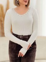 گپ یقه مروارید نیلی کد 7619 - تصویر 8