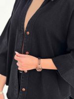 شومیز جین پشت پیله کد 7614 - تصویر 3
