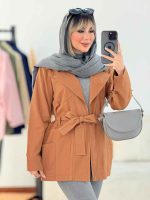 مانتو جین رنگی چهار جیب کد 6335 - تصویر 8