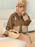 پالتو ترکیبی یقه سگک کد7629 - تصویر 6