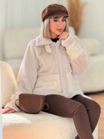 پالتو ترکیبی یقه سگک کد7629 - تصویر 16