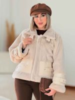 پالتو ترکیبی یقه سگک کد7629 - تصویر 9