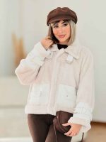 پالتو ترکیبی یقه سگک کد7629