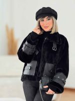 پالتو ترکیبی یقه سگک کد7629 - تصویر 7