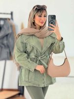 مانتو جین رنگی جیب پیله کد 6351 - تصویر 3