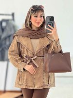 مانتو جین رنگی جیب پیله کد 6351 - تصویر 4