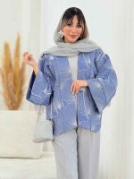 مانتو ژاکارد طرح قاصدک کد 7727 - تصویر 4