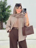 مانتو پشت پیله نیلوفر کد 7713 - تصویر 11