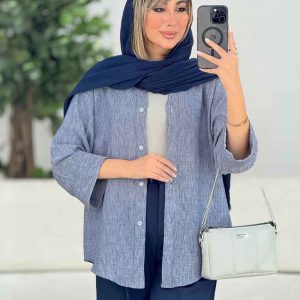 مانتو پشت پیله نیلوفر کد 7713