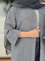 مانتو پشت پیله نیلوفر کد 7713 - تصویر 9